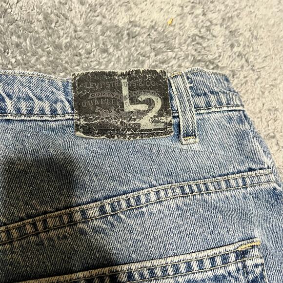 Vintage Levis L2 Jeans Men 36x34 Loose Baggy Fit Straight Leg 90s Skate Faded * - Picture 3 of 13